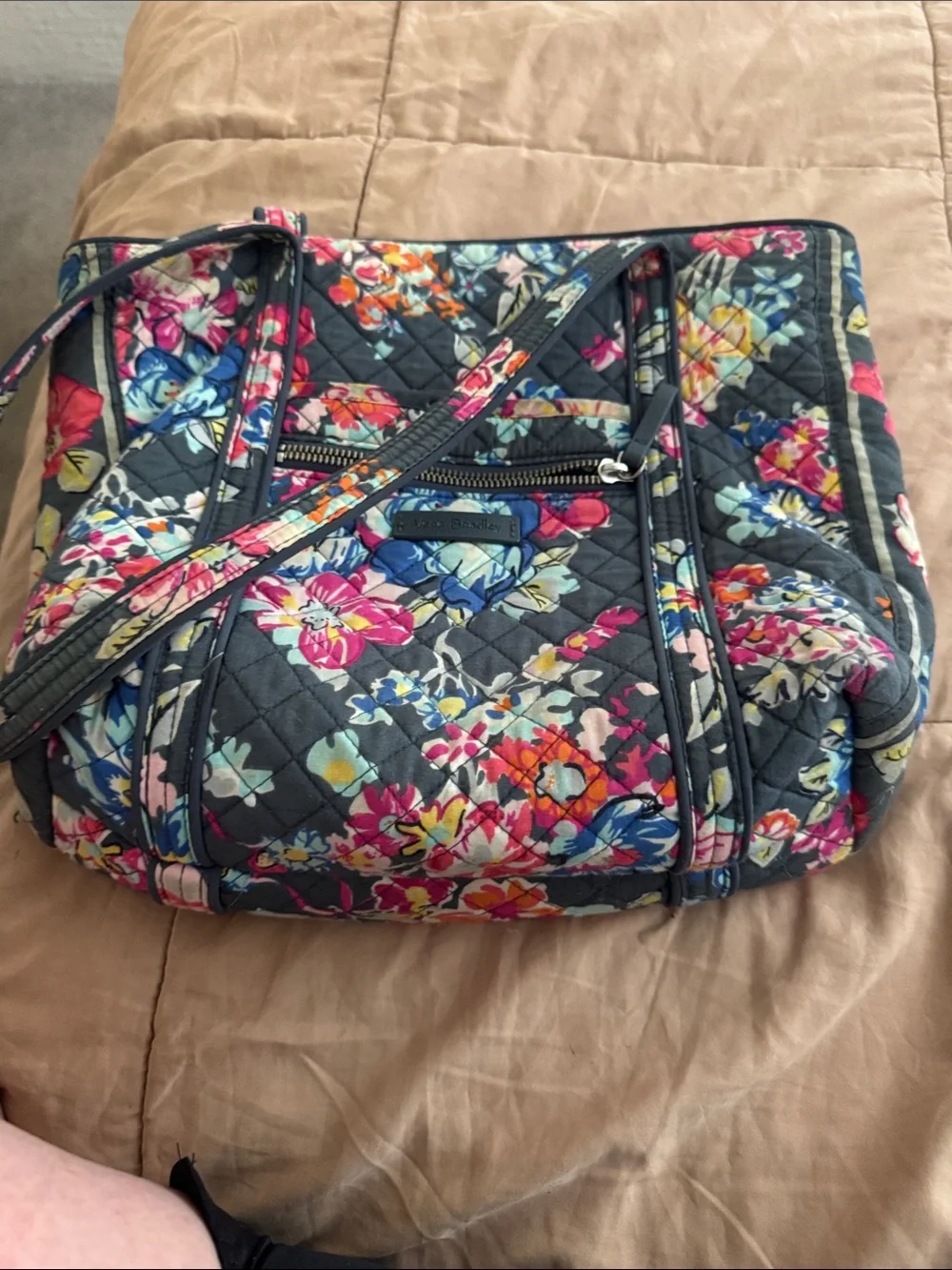 Vera Bradley Quilted Floral  - Navy with Multi florals